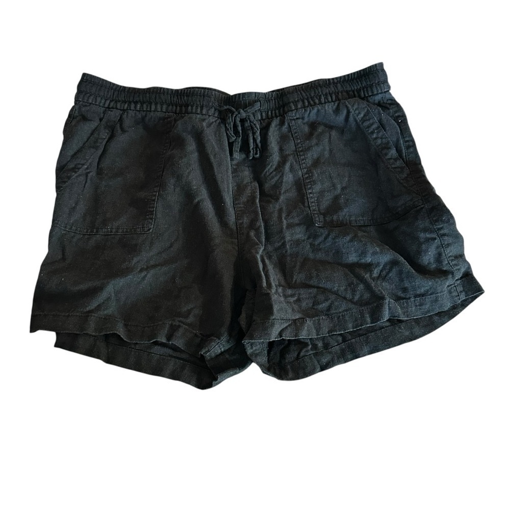 Old Navy Women's Black Linen Blend Shorts